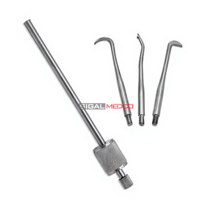 Premium Quality Manual Crown Remover Set <b>3</b> Interchangeable Tips Ergonomic Grip Orthodontic Dental Surgical Instruments German - Product Image 3