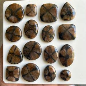 Natural Chiastolite Cabochon Gemstones (Oval Cut <b>Cushion</b> Cut Pear Cut Brilliant Cut) Polished Loose for Jewelry Making-MAHNAJ - Product Image 6