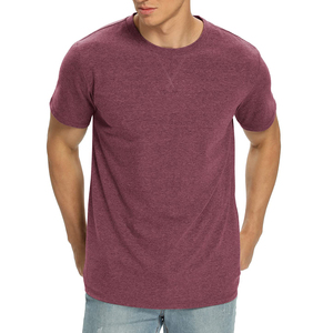 Men's Hip Hop Regular Fit O-Neck Short Sleeve Solid Color Breathable Knitted Fabric <b>100</b>% Cotton/<b>100</b>% <b>Polyester</b> Summer T-<b>Shirt</b> - Product Image 6