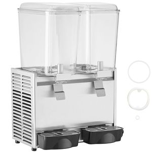 Dispenser Commerciale per Succhi in Acciaio Inox da 16L, 590W, Macchina per Tè Freddo e Bevande con 2 Serbatoi in Materiale PC 41.53.6 - Product Image 1