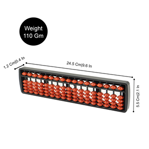 Ábaco Educativo de Plástico Marrón de 17 Varillas, Herramienta de Conteo Matemático para Niños, Estudiantes, Aula Escolar, Ayuda para el Aprendizaje - Product Image 2