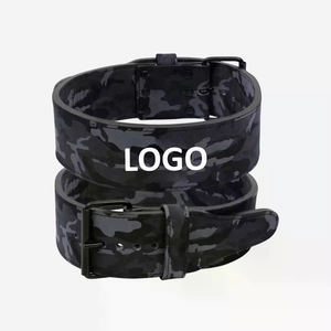 Ceinture de musculation en cuir à motif ombré, boucle à double ardillon, support lombaire robuste, vente chaude - Product Image 1