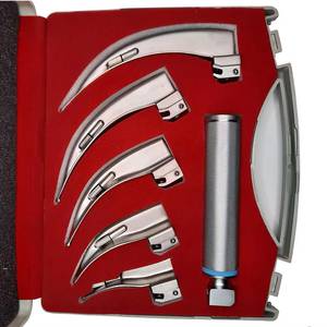 Ensemble de laryngoscopes Macintosh en acier inoxydable, réutilisables, outils d'intubation manuels, certifiés CE, instruments chirurgicaux vétérinaires Salaar - Product Image 3