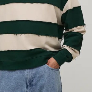Sweat à capuche zippé personnalisé avec broderie, style français, en tissu épais, effet vieilli, délavé à l'acide, impression en relief, double fermeture éclair, effet soleil émaillé - Product Image 6