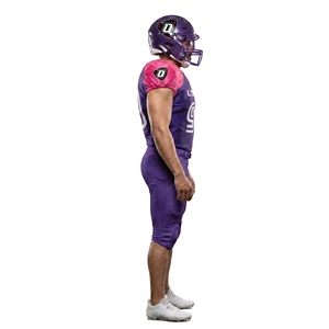Camiseta de Fútbol Americano Rosa Personalizada al por Mayor, de Secado Rápido, de Malla de Poliéster Gruesa, con Impresión por Sublimación - Product Image 3