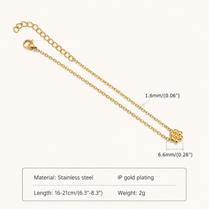 Trendy Acier Inoxydable Stainless Steel 18K Gold Plated Zircon Women Fashion Jewelry Chain <b>Bracelet</b> - Product Image 4