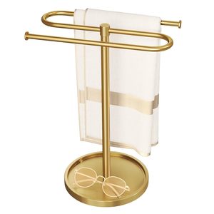 Bathroom Hand Towel Holder Stand Gold S Shape Countertop Towel Standing for <b>Bath</b> Towel Bathroom Accessories At Lowest Price - Product Image 4