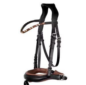 Bridon de cheval en cuir de qualité supérieure, logo personnalisé, taille personnalisable, emballage haut de gamme, fournisseur équestre de premier ordre - Product Image 1