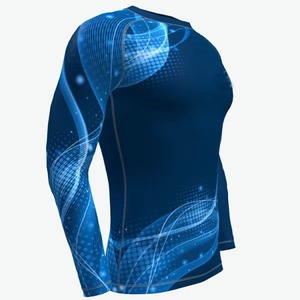 Quick Dry Breathable Polyester/Nylon Fabric Rashguards <b>for</b> <b>Men</b> Customizable Logo Half Sleeve MMA Rash Guard <b>Compression</b> <b>Shirt</b> - Product Image 3