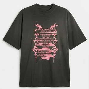 Camiseta Negra de Hombre con Hombros Caídos, Estilo Oversize, de Algodón, Casual, Streetwear, con Logotipo Personalizado, Estilo Vintage, Artículo de Alta Venta - Product Image 1