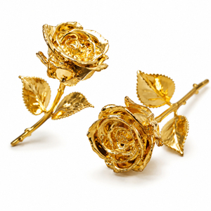 Vente en gros de roses plaquées or 24 carats, fleurs réelles, rose éternelle trempée dans l'or avec boîte cadeau de luxe pour la Saint-Valentin, la fête des mères - Product Image 3