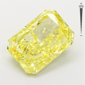 Diamante Cultivado en Laboratorio con Certificación IGI, Corte Radiante de 3.45 CT, Color Amarillo Intenso Fantasía, Claridad VVS2, CVD LG 792667167, ROYAL GEMS PARA JOYERÍA - Product Image 1