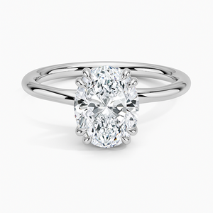 Dulce Double Claw Prong <b>Solitaire</b> Engagement <b>Ring</b> with Moissanite 14K Gold Plated for Wedding & Anniversary - Product Image 5