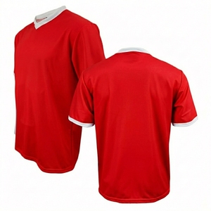 Custom <b>High</b> Quality American Football Jersey Short Sleeve V Neck Printed Polyester Cotton Sports Uniform Team Training Jersey - Product Image 1