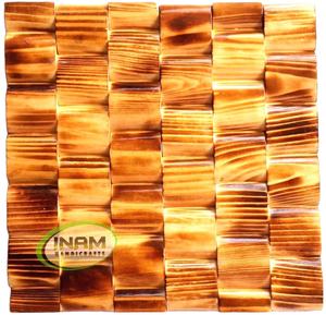 Azulejo decorativo de madera hecho a mano para pared / diseño mágico con patrón de forma cuadrada, azulejo de madera para pared - Product Image 1