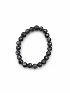 Mayrabygungun Natural Stone <b>Beaded</b> <b>Bracelet</b> Classic Unisex Black Ball Shape Jewelry From Rajasthan with Quartz Trendy Gift - Product Image 3