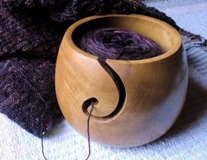 Bol à tricoter en bois avec porte-fil Kit de crochet de couture à la maison comprenant des aiguilles à tricoter à crochet Boîte emballée - Product Image 5