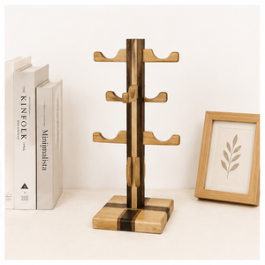 Premium Quality Solid Wood Mug Holder Tree With 6 <b>Hooks</b> Eco-Friendly Coffee Cup Organizer Stand For <b>Kitchen</b> Countertop & Coffee - Product Image 4