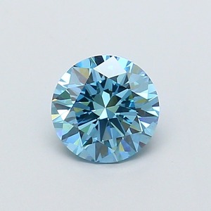 Diamant CVD de laboratoire taille ronde, 1,15 carat, couleur bleu vif fantaisie, clarté VS1, polissage excellent, pierre brute de qualité supérieure pour bague - Product Image 1