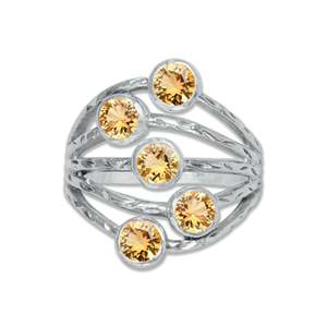 Sterling Silver Five-Stone <b>Statement</b> <b>Ring</b> Handmade Jewelry <b>Ring</b> Vintage Style Natural Gemstone for Wedding Gift Jewelry - Product Image 3