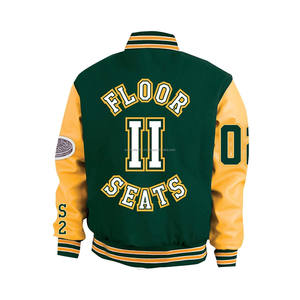 Chaqueta de invierno con bordado personalizado para hombre, chaqueta universitaria con letras, chaqueta de lana cálida, cuero de vaca, diseño de letras personalizable - Product Image 2