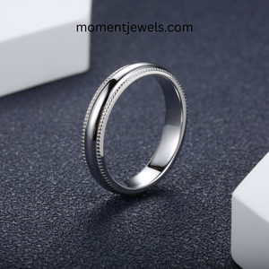 Anillo de Boda de Titanio con Baño de Zinc Negro, Diseño Flamingo, 3.6 mm de Ancho, Joyería Unisex para Aniversario, Personalizable - Product Image 3