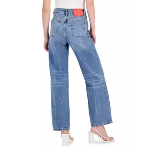 Jeans de Mezclilla de Cintura Alta y Pierna Ancha con Agujeros, Estilo Casual Holgado, Tejido de Algodón para Primavera - Product Image 2
