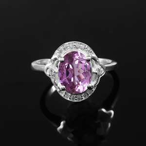 Anillo de Alejandrita en Plata de Ley 925 con Gema Ovalada y Detalles de Circonita Cúbica, Anillo de Compromiso para Mujer, Regalo, Joyería Fina - Product Image 4