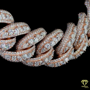 Fashion <b>Iced</b> Out Cuban Link <b>Chain</b> VVS1 Moissanite Mixed Cut Diamonds 925 Silver Heavy Necklace Hip Hop Rapper Bling - Product Image 5