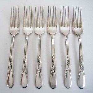 Conjunto de cubiertos de plata y acero inoxidable con apariencia moderna, cubiertos de alta calidad con diseño único real para boda, hogar y hotel - Product Image 3