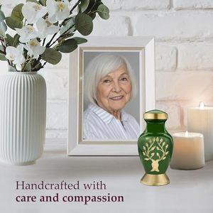 Prestige Aluminum <b>Keepsake</b> <b>Memorial</b> Cremation Urn Ash Holder Crafted With Fine Surface Texture And Stylish Appearance - Product Image 4
