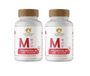 Tabletas de Extracto Herbal Vigoroyal M, Fórmula Ayurvédica Premium con Ashwagandha, Safed Mulsi, Shilajit y Shatavari - Product Image 1