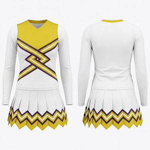 Soutiens-gorge et shorts de cheerleading pour enfants personnalisés en gros, service OEM, sublimation, AB Diamond, poudre d'oignon dorée, tissu métallique - Product Image 3