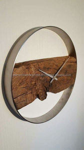 Artículos decorativos para el hogar de calidad de madera de acacia Reloj de pared de madera para sala de estar Dormitorio y decoración de oficina de INdia - Product Image 4