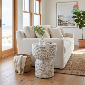 Table basse moderne haut de gamme avec incrustation artisanale en nacre, dimensions personnalisables ; mobilier de salon haut de gamme, Vie - Product Image 2