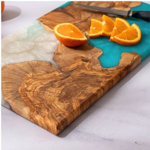 Tabla de Quesos de Resina Personalizada, Tabla de Cortar y Servir de Madera Hecha a Mano, 2.0 cm de Grosor, Apta para Lavavajillas, para Cocina y Comedor - Product Image 2