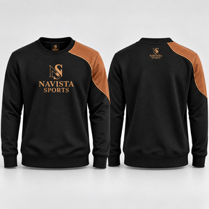 High Quality Blank Heavy Cotton Fleece Sweatshirts Crew Neck Hoodies & Sweatshirt Custom logo Men's <b>Crewneck</b> Sweat shirt - Product Image 6
