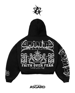 Conjunto Deportivo Unisex Negro con Capucha y Cremallera, Sudadera de Algodón de Manga Larga y Pantalones con Estampado de Letras, Corte Holgado, Ropa de Otoño - Product Image 3