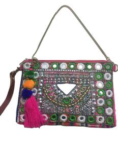 Bolso de mano de estilo europeo para mujer, bolsa de mano con cuentas de la India para noche y fiesta de playa, venta al por mayor - Product Image 5