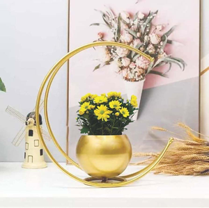 Maceta Decorativa Antigua de Metal con Diseño de Corte de Diamante, Macetas y Jardineras para Uso en Interiores y Exteriores, Maceta de Metal Verde - Product Image 2