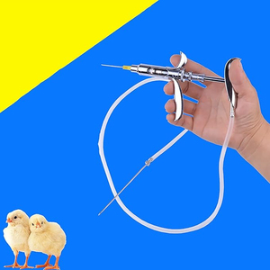 <b>Veterinary</b> Double <b>Syringe</b> Metal Adjustable Vaccine <b>Syringe</b> 5ml Capacity Premium Quality Complete Accessories for Cattle - Product Image 3