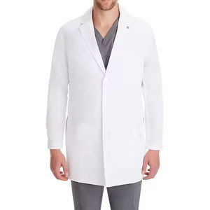 Bata de Laboratorio Blanca Ligera para Hombre, Talla Grande, para Uso Médico Diario, con Detección de Agujas, Material de Alta Calidad - Product Image 1