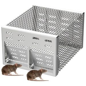Trampa para Ratones Automática de Doble Entrada, Diseño Reutilizable de Captura y Liberación, para Uso en Interiores/Exteriores, Construcción de Hierro Resistente a la Oxidación - Product Image 1