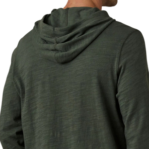 Sudadera con Capucha para Hombre, Color Verde Oscuro, Corte Regular, Informal, de Felpa, Tejida, de Color Sólido, Transpirable, Ecológica, con Diseño de Bolsillo - Product Image 4