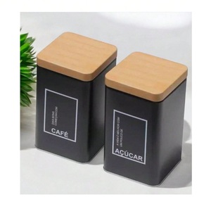 Robust storage canisters crafted from metal with practical organization features and lasting utility for kitchen essentials - Product Image 4