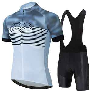 Ensemble de maillot de cyclisme numérique respirant et de haute qualité, deux pièces, séchage rapide, options de tailles adultes, logo personnalisé - Product Image 6
