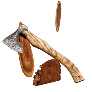 Hachas Vikingas de Primera Calidad BA Enterprises, Forjadas a Mano, Mango Grabado, Hoja de Acero con Alto Contenido de Carbono, Hacha de Campamento - Product Image 1