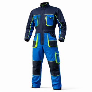 Custom Safety Workwear Cotton Coverall Construction Uniform Heavy Duty Industrial Clothing with Multi Pocket Design Breathable - Product Image 1