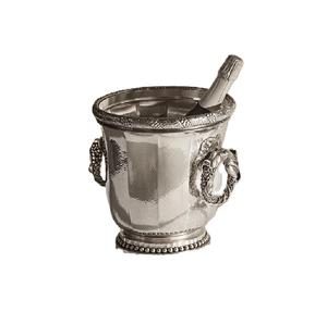 Enfriador de vino de aluminio fundido con acabado plateado, cubitera para champán con asa para bar y fiestas, enfriadores de cerveza - Product Image 2