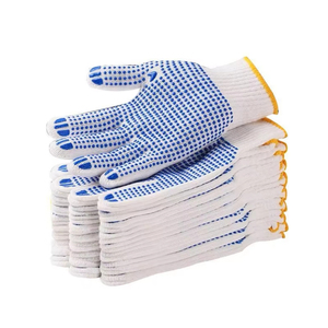 Safety Work Gloves with Anti Slip Grip for Construction Warehouse Factory Industrial <b>PVC</b> Dotted Gloves Cotton Protective Gloves - Product Image 4